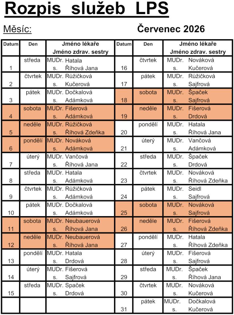 LPS červenec 2026