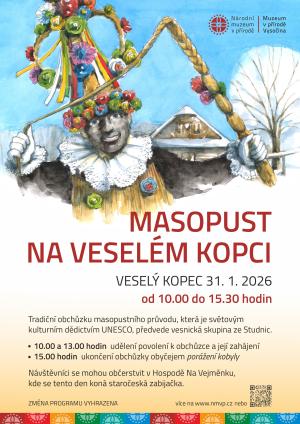 masopustní průvod na Veselém kopci